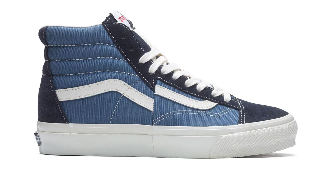 Vans Clash The Wall Lx Suede/ Canvas Stv Navy - Hommes - Baskets Vans - Bleu - VN000CNKSN0 - Taille: 42.5