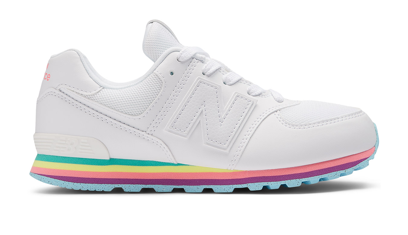 New Balance GC574KIJ - Hommes - Baskets New Balance - Blanc - GC574KIJ - Taille: 37.5