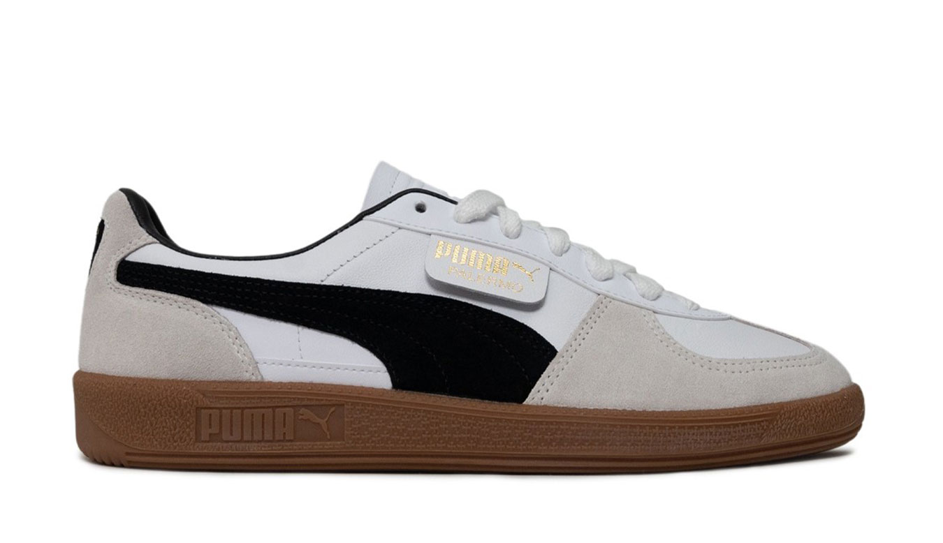 Puma Palermo Lth - Hommes - Baskets Puma - Blanc - 396464-01 - Taille: 37.5
