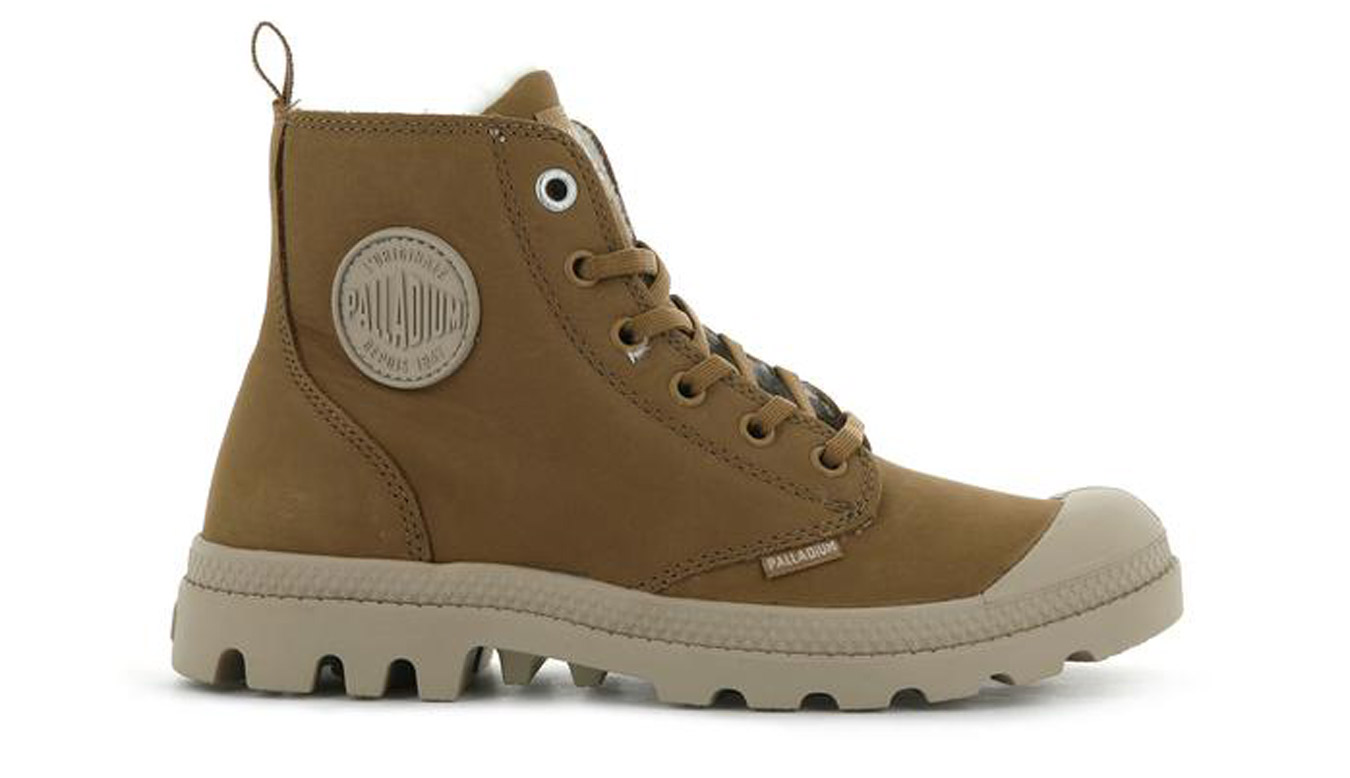 Palladium Pampa Hi Zip Wool - Femmes - Baskets Palladium - Marron - 95982-252-M - Taille: 37