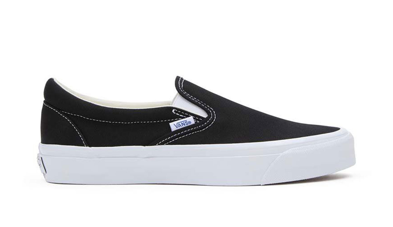 Vans Slip-On Reissue 98 LX Black/White - Hommes - Baskets Vans - Noir - VN000CSEBA2 - Taille: 6