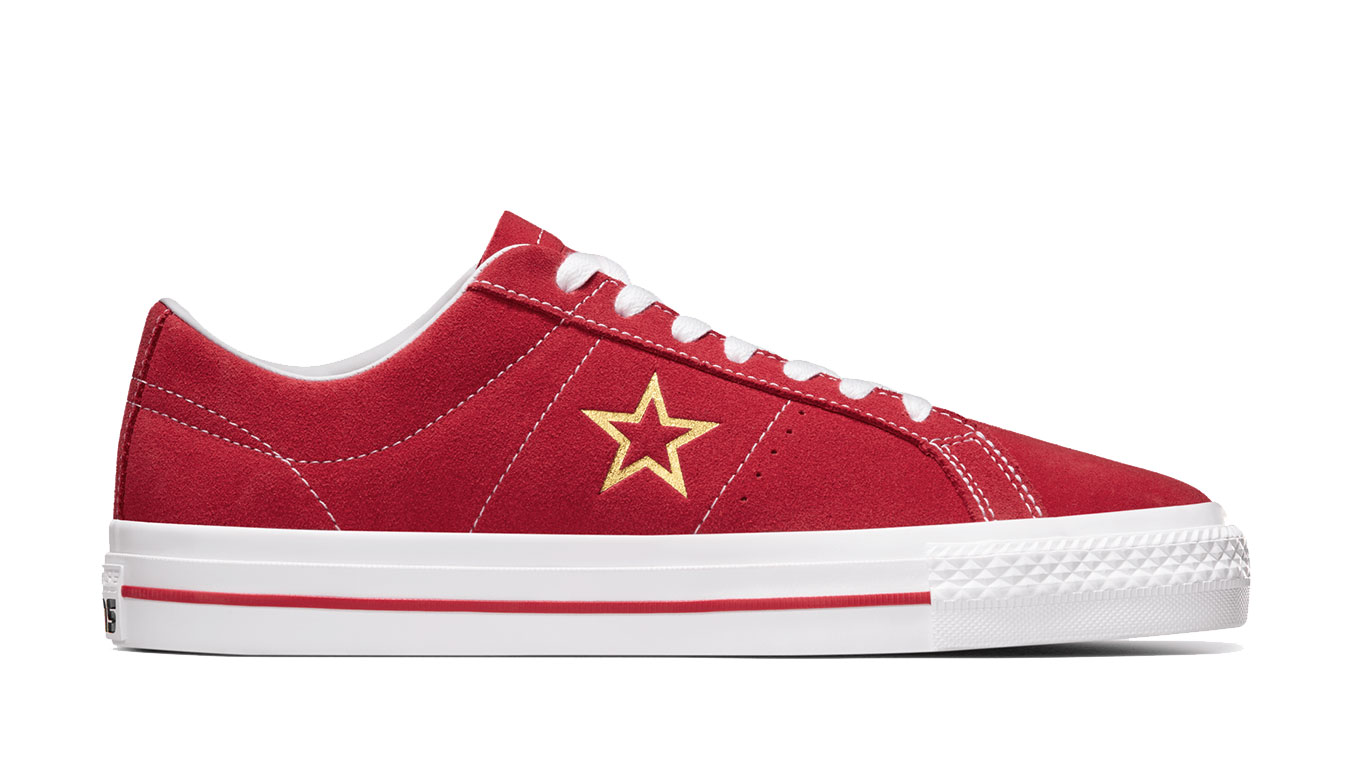 Converse One Star Pro Suede - Femmes - Baskets Converse - Rouge - A06646C - Taille: 37.5