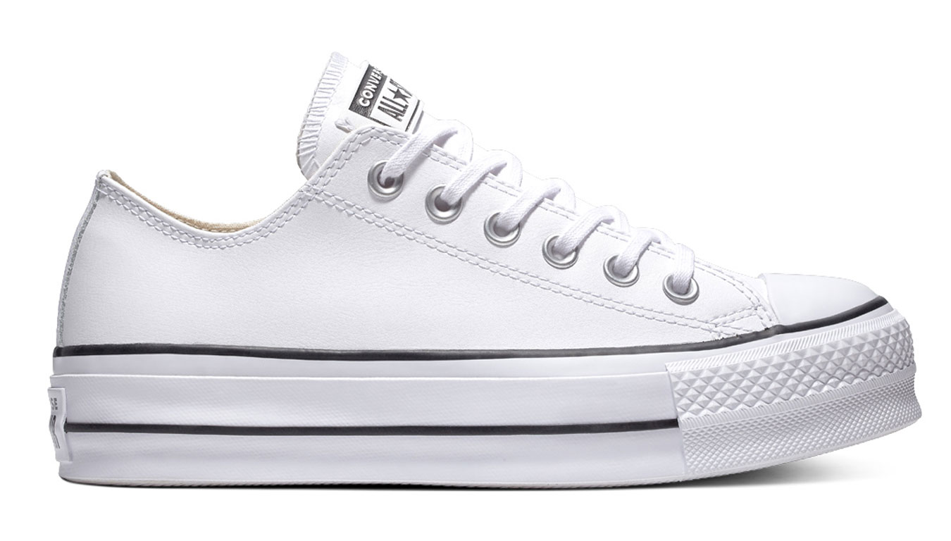 Converse Chuck Taylor All Star Lift Clean Low Top - Femmes - Baskets Converse - Blanc - 561680C - Taille: 41.5
