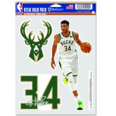 WinCraft NBA Giannis Antetokounmpo Milwaukee Bucks Multi Use Decal - Multicolor - Nálepky