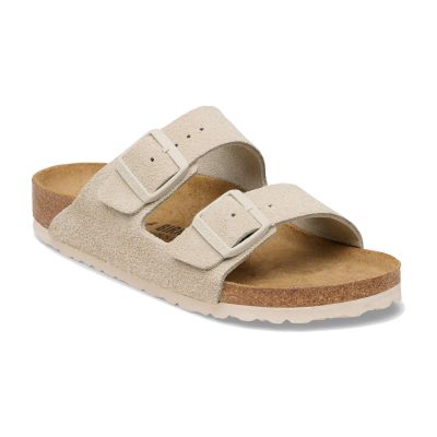 Birkenstock Arizona Suede Leather Narrow Fit Oyster - Marron - Sandales Birkenstock Arizona Suede Leather Narrow Fit Oyster - Marron - Sandales
