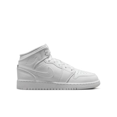 Nike Jordan 1 Mid Big Kids' Shoes White - Blanc - Baskets Nike Jordan 1 Mid Big Kids' Shoes White - Blanc - Baskets