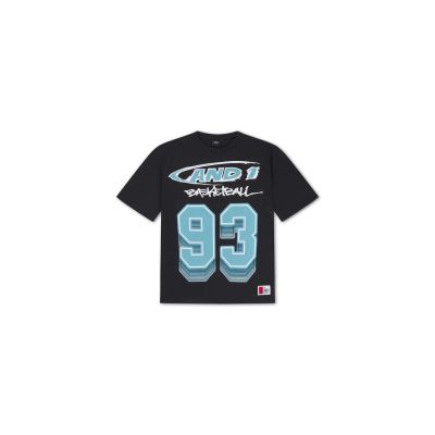 AND1 93 Motion Graphic Relaxed T-Shirt - Noir - T-shirt à manches courtes AND1 93 Motion Graphic Relaxed T-Shirt - Noir - T-shirt à manches courtes