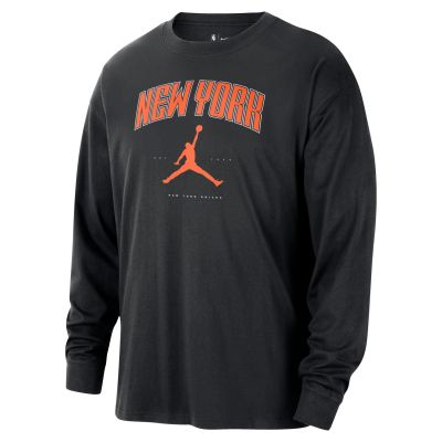 Jordan NBA New York Knicks Essential Long-Sleeve Tee Black - Noir - T-shirt à manches courtes
