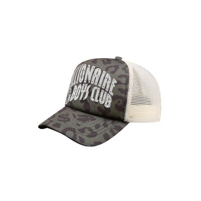 Billionaire Boys Club Leopard Print Arch Logo Trucker Cap - Vert - Casquette Billionaire Boys Club Leopard Print Arch Logo Trucker Cap - Vert - Casquette