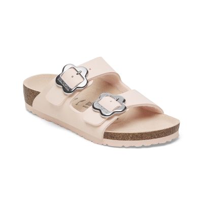 Birkenstock Arizona Flower Buckle Kids Birko-Flor Narrow Fit Light Brown 1029490 - Marron - Sandales Birkenstock Arizona Flower Buckle Kids Birko-Flor Narrow Fit Light Brown 1029490 - Marron - Sandales