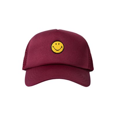 Market Smiley Studios Trucker Hat Wine - Rouge - Casquette