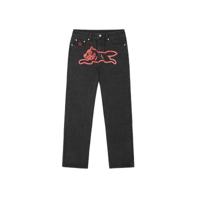 ICECREAM Running Dog Denim Pants Black - Noir - Pantalon ICECREAM Running Dog Denim Pants Black - Noir - Pantalon