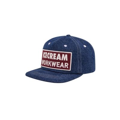 ICECREAM Workwear Denim Fitted Cap - Bleu - Casquette ICECREAM Workwear Denim Fitted Cap - Bleu - Casquette