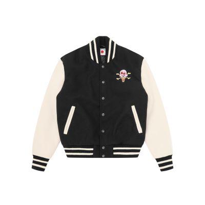 ICECREAM Cones & Bones Varsity Jacket - Noir - Veste ICECREAM Cones & Bones Varsity Jacket - Noir - Veste