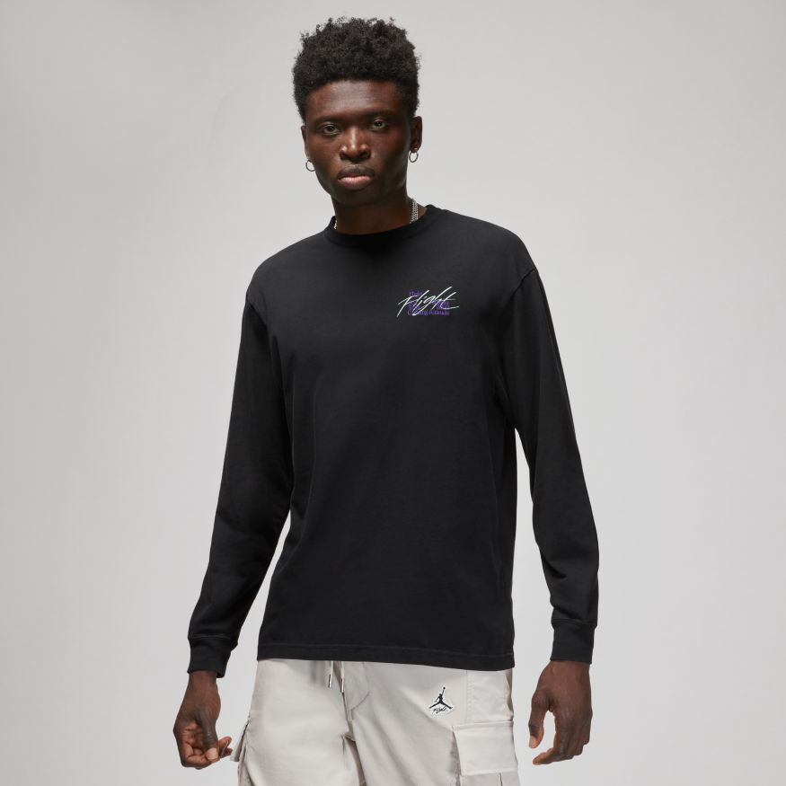 Jordan Flight Heritage '85 Long-Sleeve Tee Black - Hommes - T-shirt à manches courtes Jordan - Noir - DN3410-010 - Taille: S